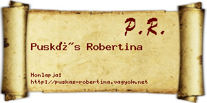 Puskás Robertina névjegykártya